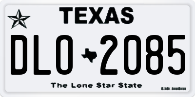 TX license plate DLO2085