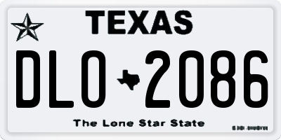 TX license plate DLO2086