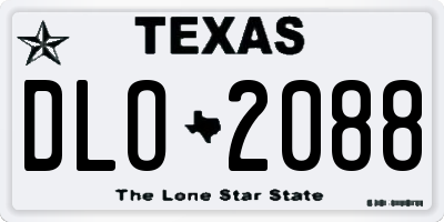 TX license plate DLO2088