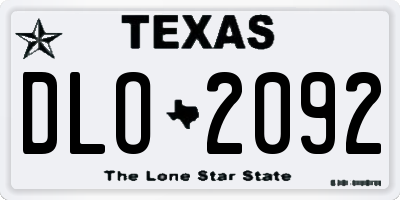 TX license plate DLO2092