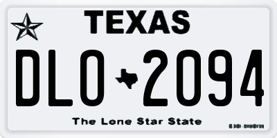 TX license plate DLO2094