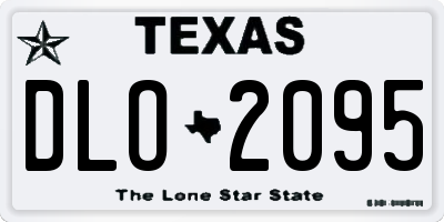TX license plate DLO2095