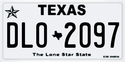 TX license plate DLO2097