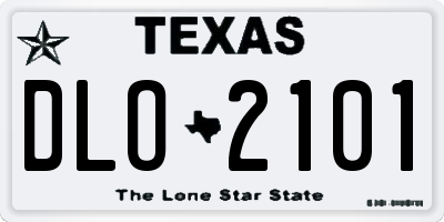 TX license plate DLO2101