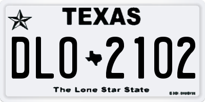 TX license plate DLO2102