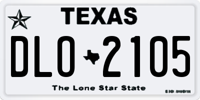 TX license plate DLO2105