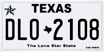 TX license plate DLO2108