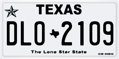 TX license plate DLO2109