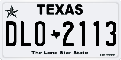 TX license plate DLO2113