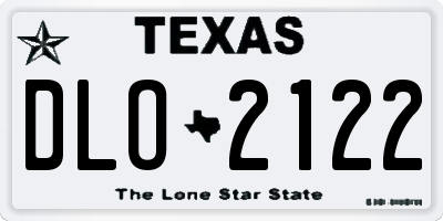 TX license plate DLO2122