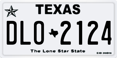 TX license plate DLO2124
