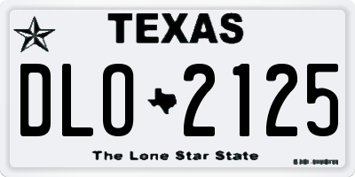 TX license plate DLO2125