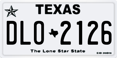 TX license plate DLO2126