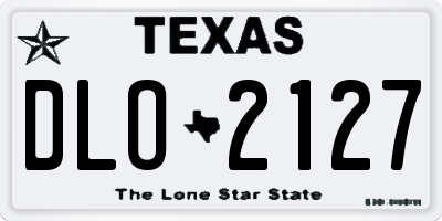 TX license plate DLO2127