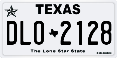 TX license plate DLO2128