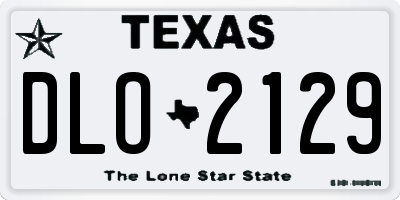 TX license plate DLO2129