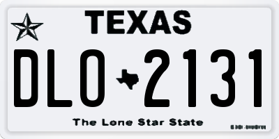 TX license plate DLO2131