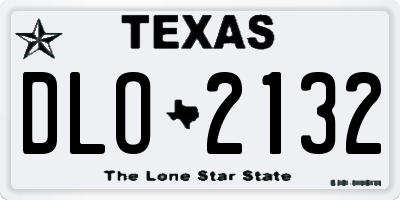 TX license plate DLO2132