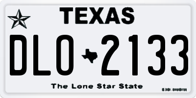 TX license plate DLO2133