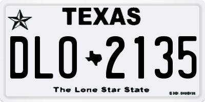 TX license plate DLO2135