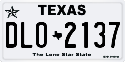 TX license plate DLO2137