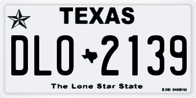 TX license plate DLO2139
