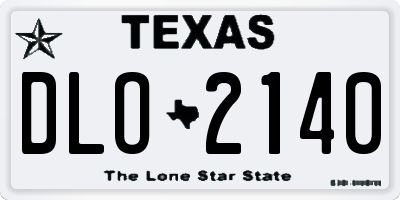 TX license plate DLO2140
