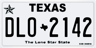 TX license plate DLO2142