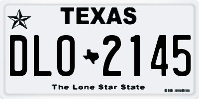 TX license plate DLO2145