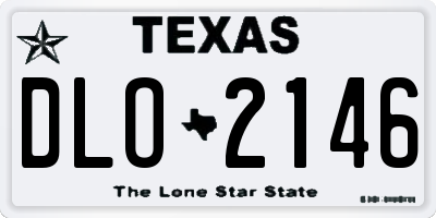 TX license plate DLO2146