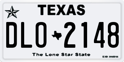 TX license plate DLO2148