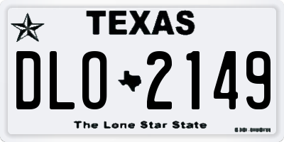 TX license plate DLO2149