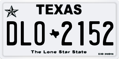 TX license plate DLO2152