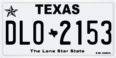 TX license plate DLO2153