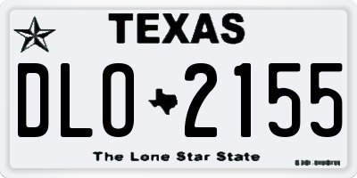 TX license plate DLO2155