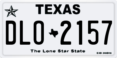 TX license plate DLO2157