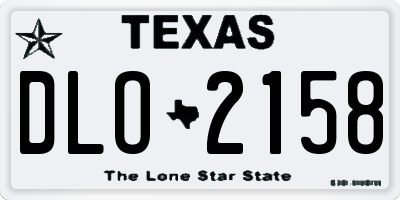 TX license plate DLO2158