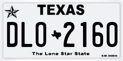 TX license plate DLO2160