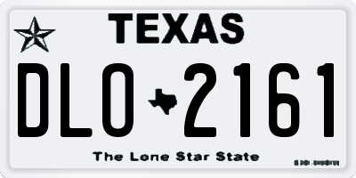 TX license plate DLO2161