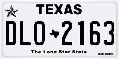 TX license plate DLO2163