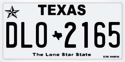 TX license plate DLO2165