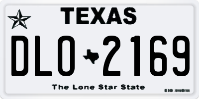 TX license plate DLO2169