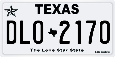 TX license plate DLO2170