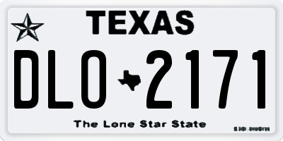 TX license plate DLO2171