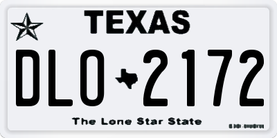 TX license plate DLO2172