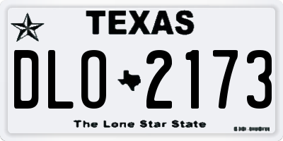 TX license plate DLO2173