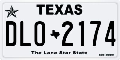 TX license plate DLO2174