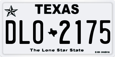 TX license plate DLO2175