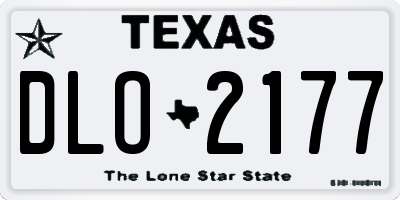 TX license plate DLO2177