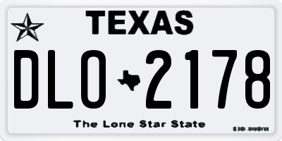 TX license plate DLO2178